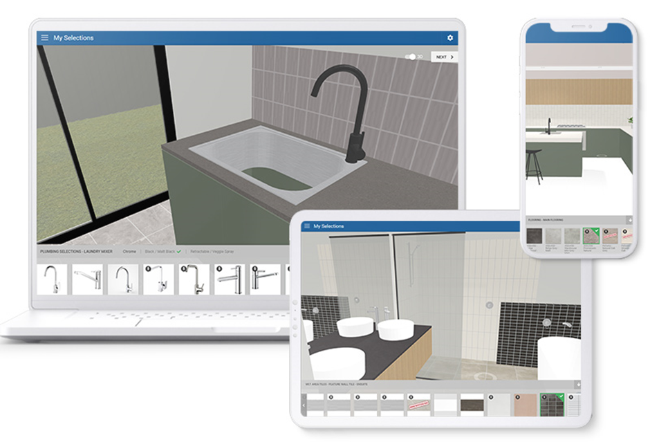 Internal bathroom 3D selections from constructive software